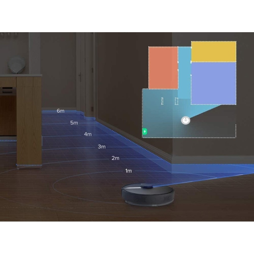 Xiaomi - Chytrý robotický vysavač ROBOROCK S6 Pure 58W Wi-Fi černá