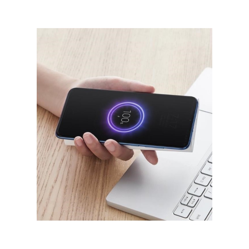 Xiaomi - Power Bank s bezdrátovým nabíjením 10000 mAh bílá