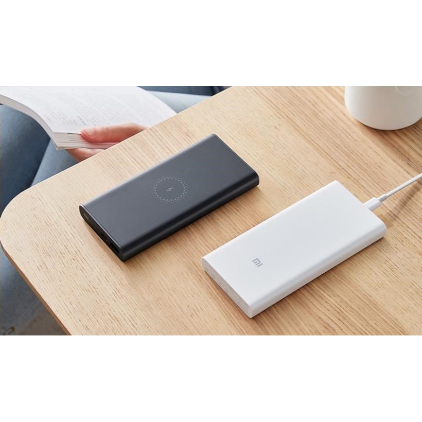Xiaomi - Power Bank s bezdrátovým nabíjením 10000 mAh bílá