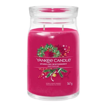Yankee Candle - Vonná svíčka SPARKLING WINTERBERRY velká 567g 60-90 hod.