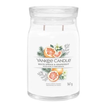 Yankee Candle - Vonná svíčka WHITE SPRUCE & GRAPEFRUIT velká 567g 60-90 hod.