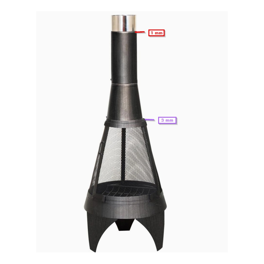 Zahradní krb COLORADO MESH 160 cm