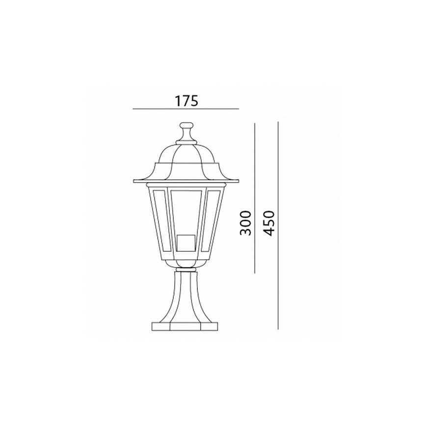 Zahradní lampa 1xE27/60W/230V IP44