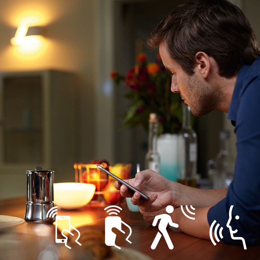 Základní sada Philips Hue STARTER KIT WHITE 3xE27/9W 2700K + Hue bridge a dimmer switch