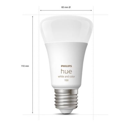 Základní sada Philips Hue WHITE AND COLOR AMBIANCE 2xE27/9W/230V 2000-6500K + zařízení k propojení