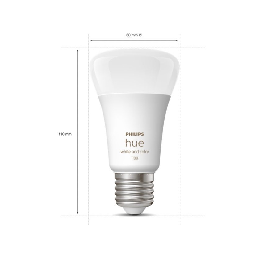 Základní sada Philips Hue WHITE AND COLOR AMBIANCE 2xE27/9W/230V 2000-6500K + zařízení k propojení