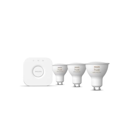 Základní sada Philips Hue WHITE AND COLOR AMBIANCE 3xGU10/4,2W/230V 2200-6500K + Hue bridge