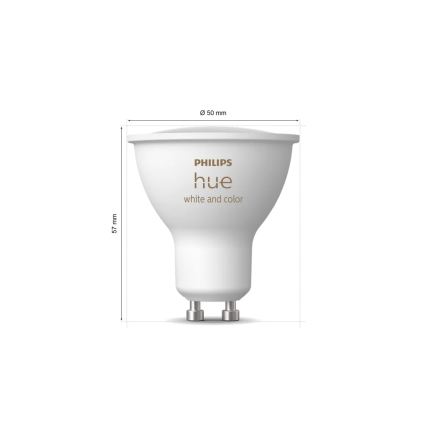 Základní sada Philips Hue WHITE AND COLOR AMBIANCE 3xGU10/4,2W/230V 2200-6500K + Hue bridge