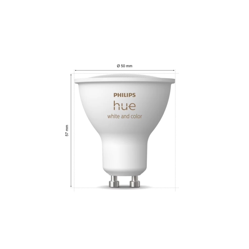 Základní sada Philips Hue WHITE AND COLOR AMBIANCE 3xGU10/4,2W/230V 2200-6500K + Hue bridge