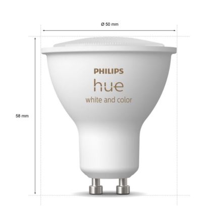 Základní sada Philips Hue WHITE AND COLOR AMBIANCE 3xGU10/5,7W/230V 2000-6500K + zařízení k propojení