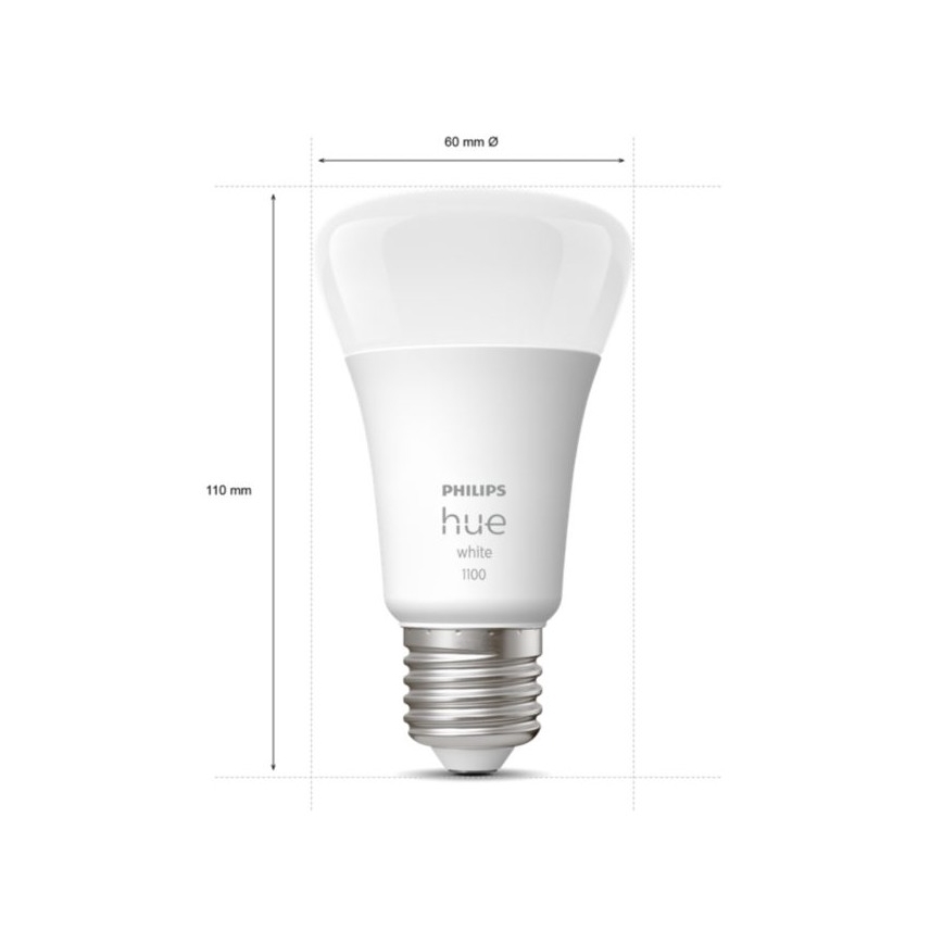 Základní sada Philips Hue WHITE 3xE27/9,5W 2700K + Hue bridge a dimmer switch