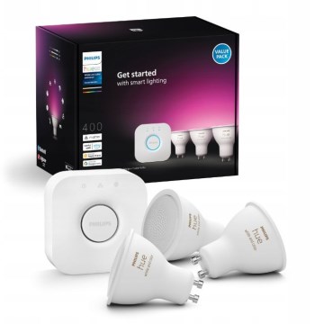 Základní sada Philips Hue WHITE AND COLOR AMBIANCE 3xGU10/4,2W/230V 2200-6500K + Hue bridge