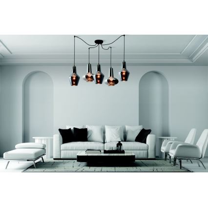 Zambelis 17150 - Lustr na lanku 5xE27/40W/230V pavouk