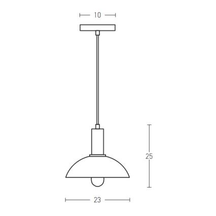 Zambelis 180052 - Lustr na lanku 1xE27/40W/230V černá