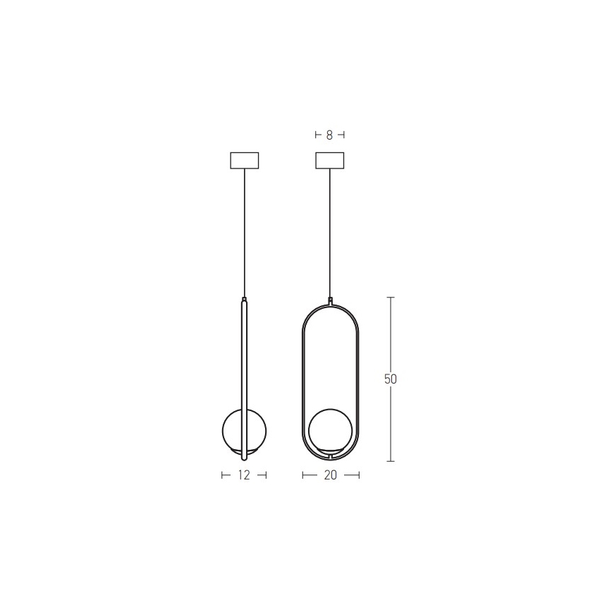 Zambelis 18142-BR - Lustr na lanku 1xG9/9W/230V