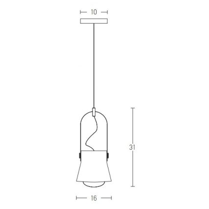 Zambelis 18193 - Lustr na lanku 1xE27/40W/230V bílá