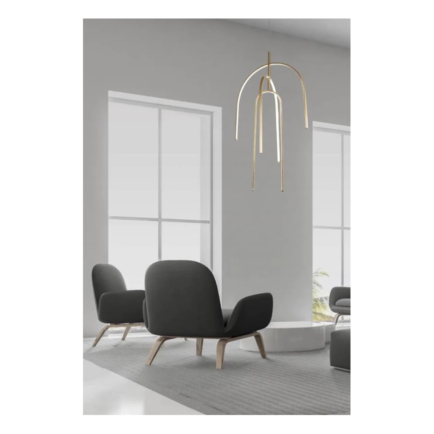 Zambelis 1931 - LED Stmívatelný lustr na lanku LED/80W/230V zlatá
