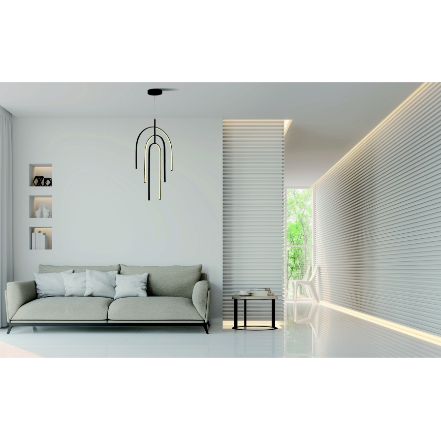 Zambelis 1932 - LED Stmívatelný lustr na lanku LED/80W/230V černá