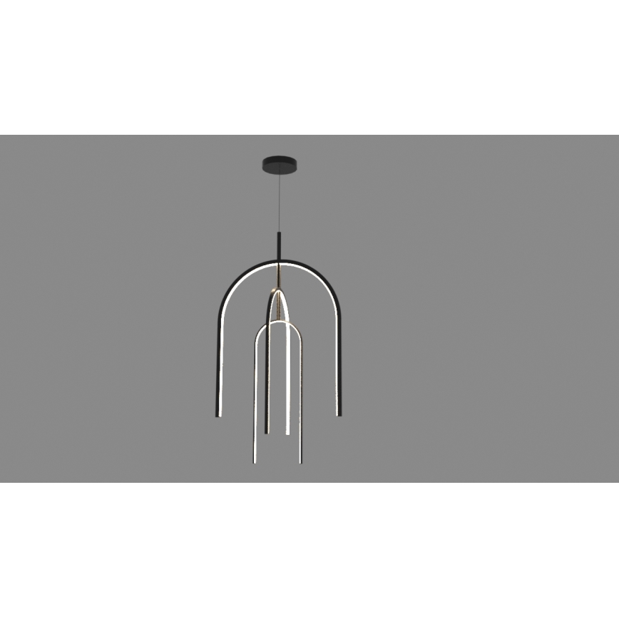 Zambelis 1932 - LED Stmívatelný lustr na lanku LED/80W/230V černá