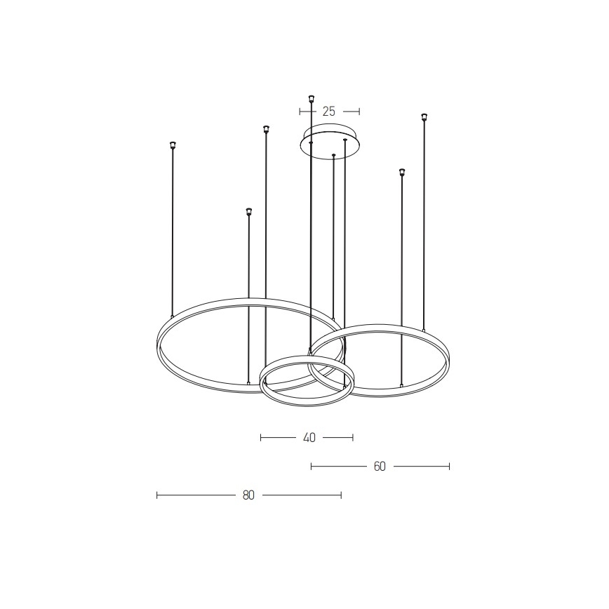 Zambelis 1956-D - LED Stmívatelný lustr na lanku LED/136W/230V
