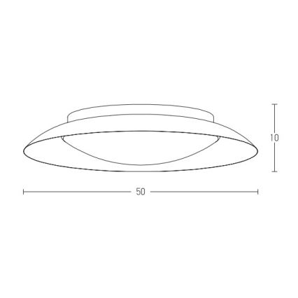 Zambelis 1962 - LED Stropní svítidlo LED/28W/230V pr. 50 cm zlatá