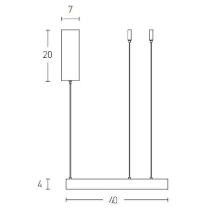 Zambelis 2005 - LED Stmívatelný lustr na lanku LED/25W/230V zlatá