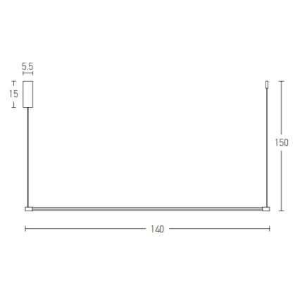 Zambelis 20119 - LED Lustr na lanku LED/20W/230V černá