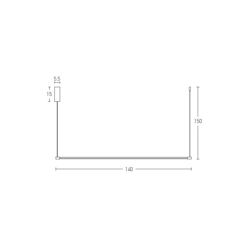 Zambelis 20119 - LED Lustr na lanku LED/20W/230V černá