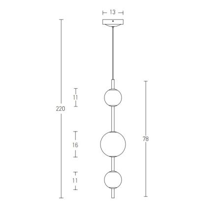 Zambelis 20132 - LED Lustr na lanku LED/12W/230V