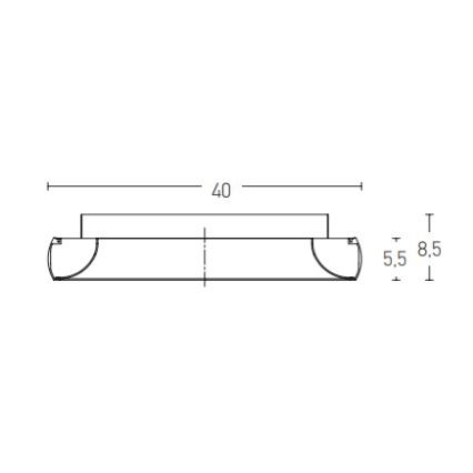 Zambelis 2040 - LED Stmívatelné stropní svítidlo LED/30W/230V pr. 40 cm černá