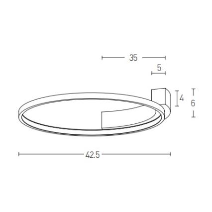 Zambelis 2075 - LED Nástěnné svítidlo LED/25W/230V pr. 42,5 cm bílá