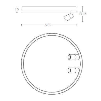 Zambelis 22015 - LED Stmívatelné stropní svítidlo LED/71W/230V bílá