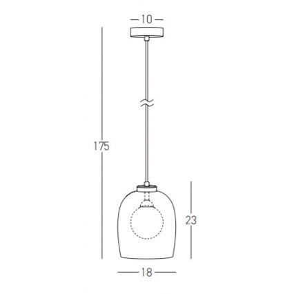 Zambelis 22051 - Lustr na lanku 1xG9/5W/230V pr. 18 cm černá