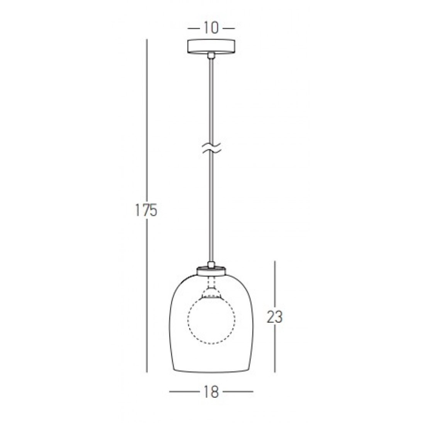 Zambelis 22051 - Lustr na lanku 1xG9/5W/230V pr. 18 cm černá