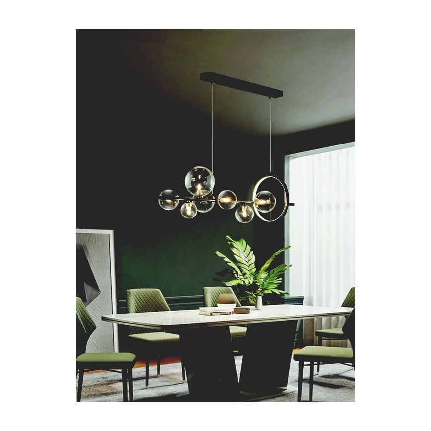 Zambelis 22063 - LED Stmívatelný lustr na lanku LED/14W + 7xG9/7W/230V