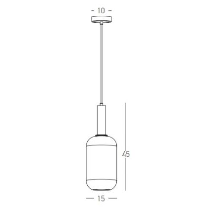 Zambelis 22070 - Lustr na lanku 1xE27/40W/230V pr. 15 cm zlatá