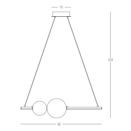 Zambelis 22109 - LED Stmívatelný lustr na lanku LED/11W/230V černá