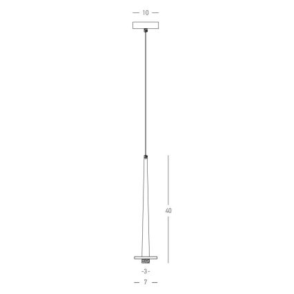 Zambelis 22110 - LED Lustr na lanku LED/3W/230V CRI90 černá