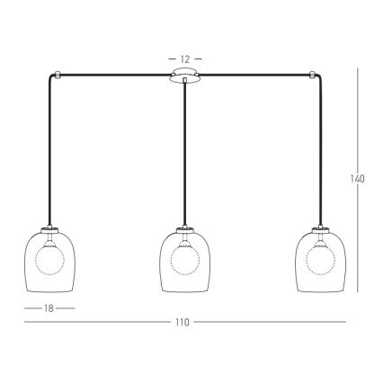 Zambelis 22146 - Lustr na lanku 3xG9/5W/230V pavouk černá