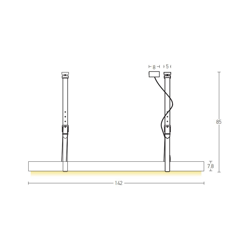 Zambelis 22211 - LED Lustr na lanku LED/45W/230V
