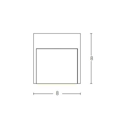 Zambelis E111 - LED Venkovní nástěnné svítidlo LED/3W/230V 3000K IP54