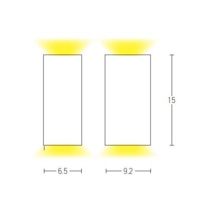Zambelis E124 - Venkovní nástěnné svítidlo 2xGU10/15W/230V IP54 antracit