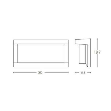 Zambelis E128 - Venkovní nástěnné svítidlo 1xE27/18W/230V IP54 antracit