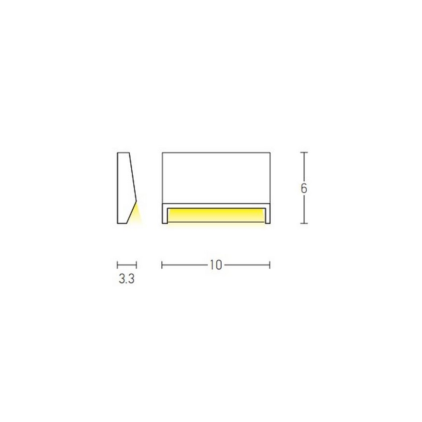 Zambelis E182 - LED Venkovní schodišťové svítidlo LED/1,5W/230V IP54 bílá