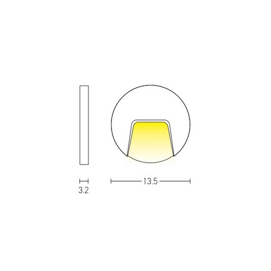 Zambelis E184 - LED Venkovní schodišťové svítidlo LED/3W/230V IP54 bílá