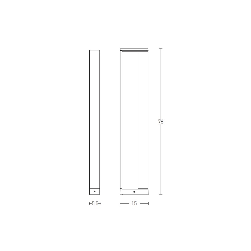 Zambelis E208 - LED Venkovní lampa LED/10W/230V IP54 antracit