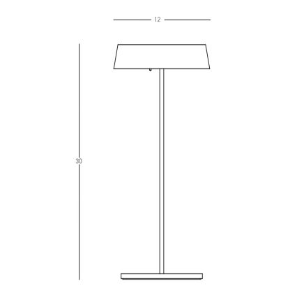 Zambelis E289 - LED Stmívatelná venkovní lampa LED/2,2W/3,7V 2200 mAh IP54 černá