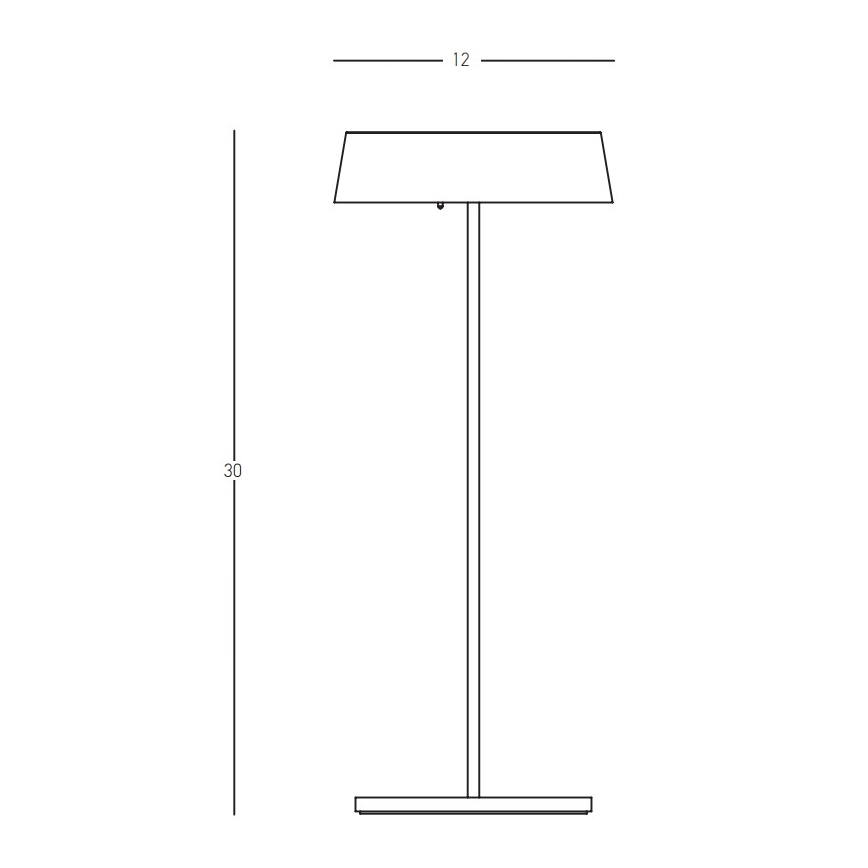 Zambelis E289 - LED Stmívatelná venkovní lampa LED/2,2W/3,7V 2200 mAh IP54 černá