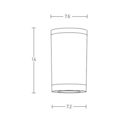 Zambelis E308 - Venkovní bodové svítidlo 1xGU10/7W/230V IP54 bílá