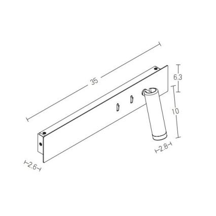 Zambelis H52 - LED Nástěnné svítidlo LED/3W + LED/10W/230V bílá